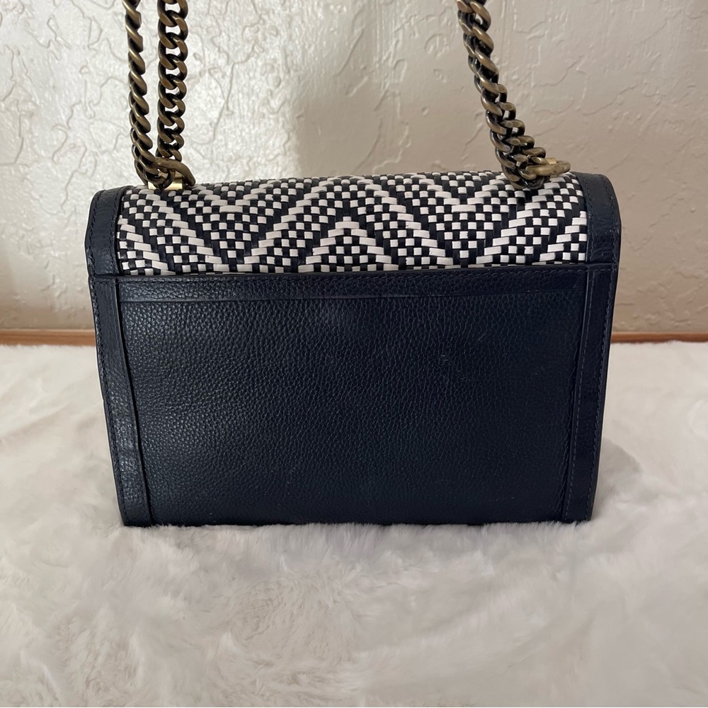 Michael Kors Chevron Woven Patterned Two Way Shoulder Or Crossbody Purse - Picture 8 of 16